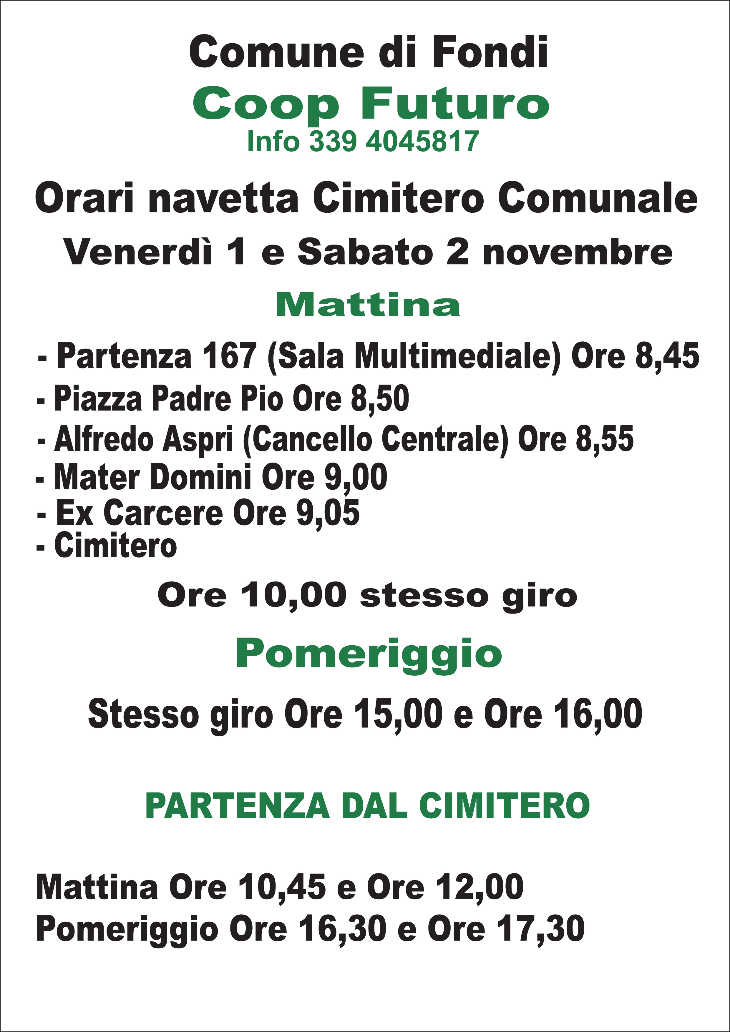 orario navetta